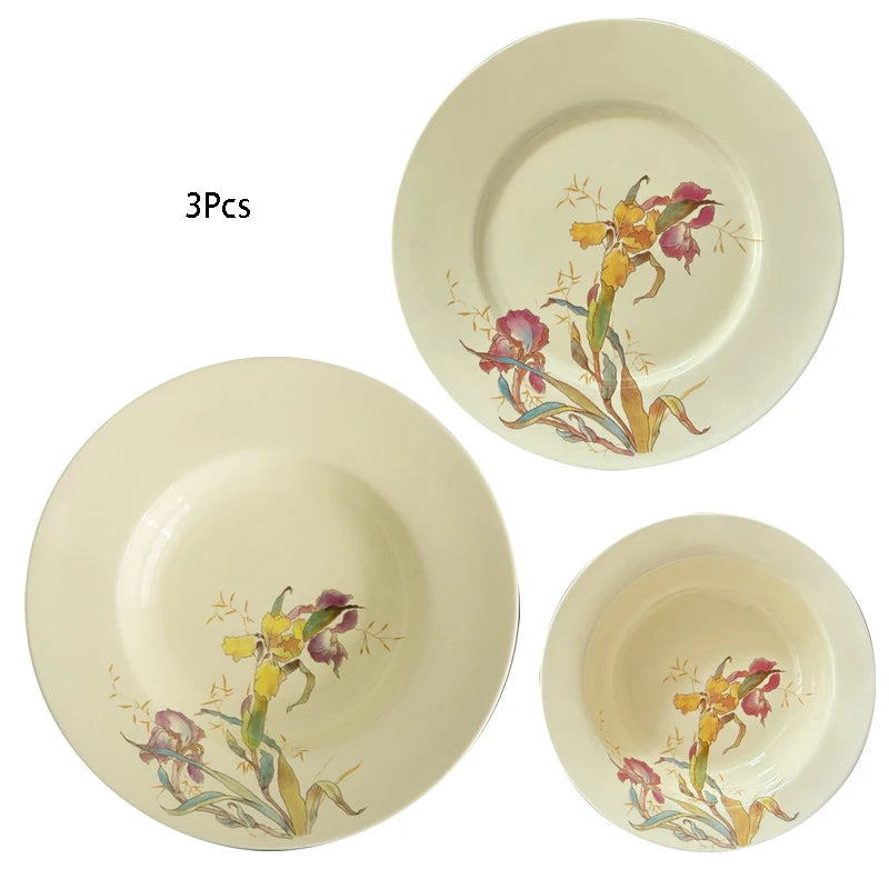 French Iris Dinner Set