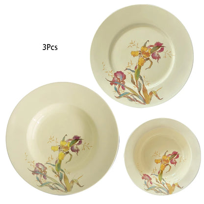 French Iris Dinner Set