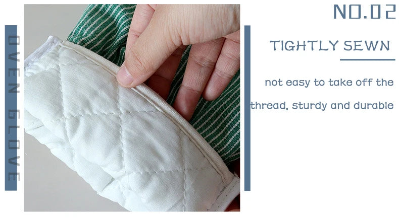 Vintage Cotton Oven Mitts