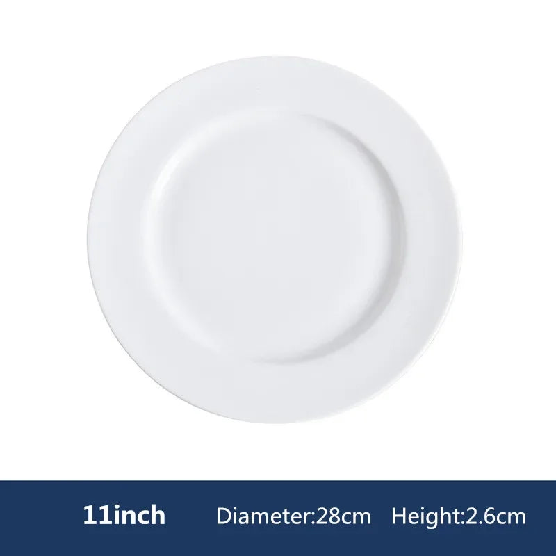 Pure White Porcelain Plate