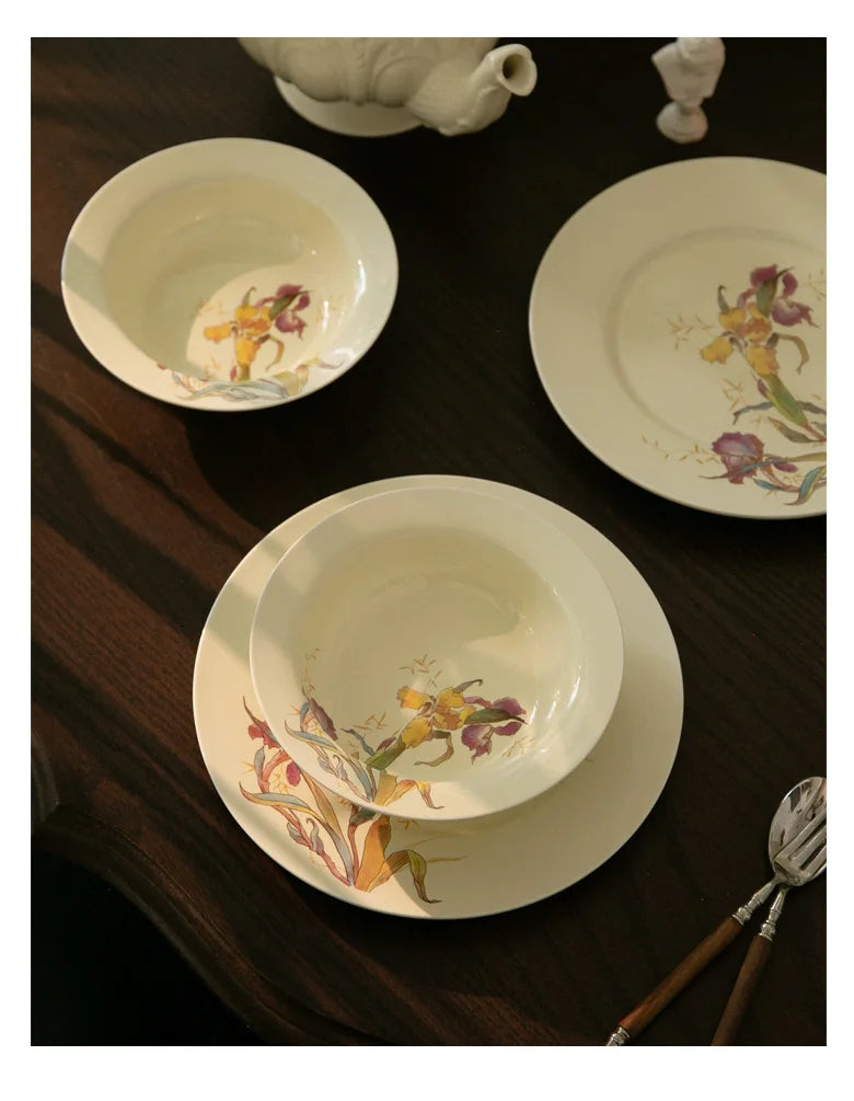 French Iris Dinner Set