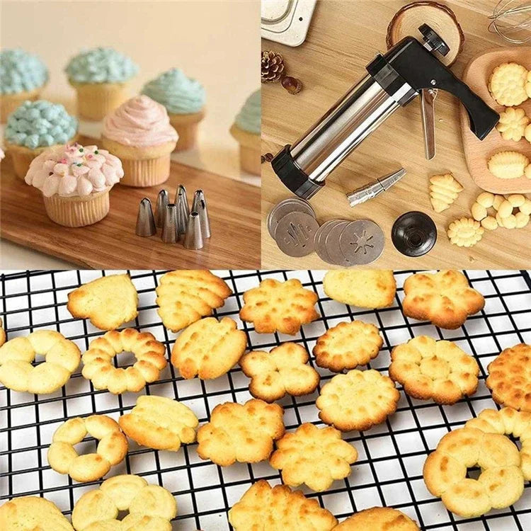Stainless Cookie Press Gun