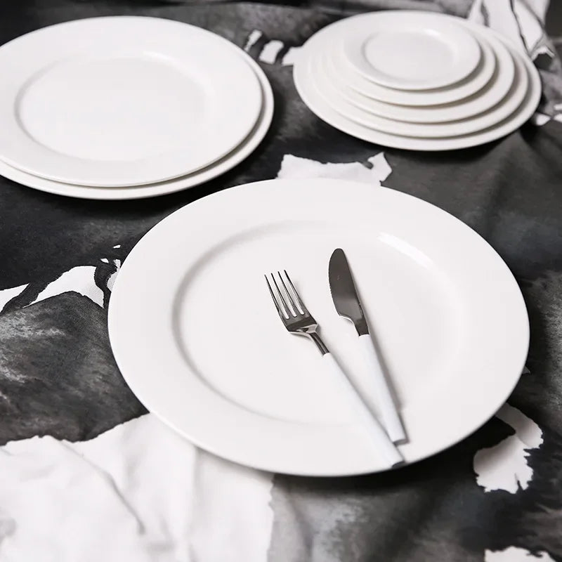Pure White Porcelain Plate