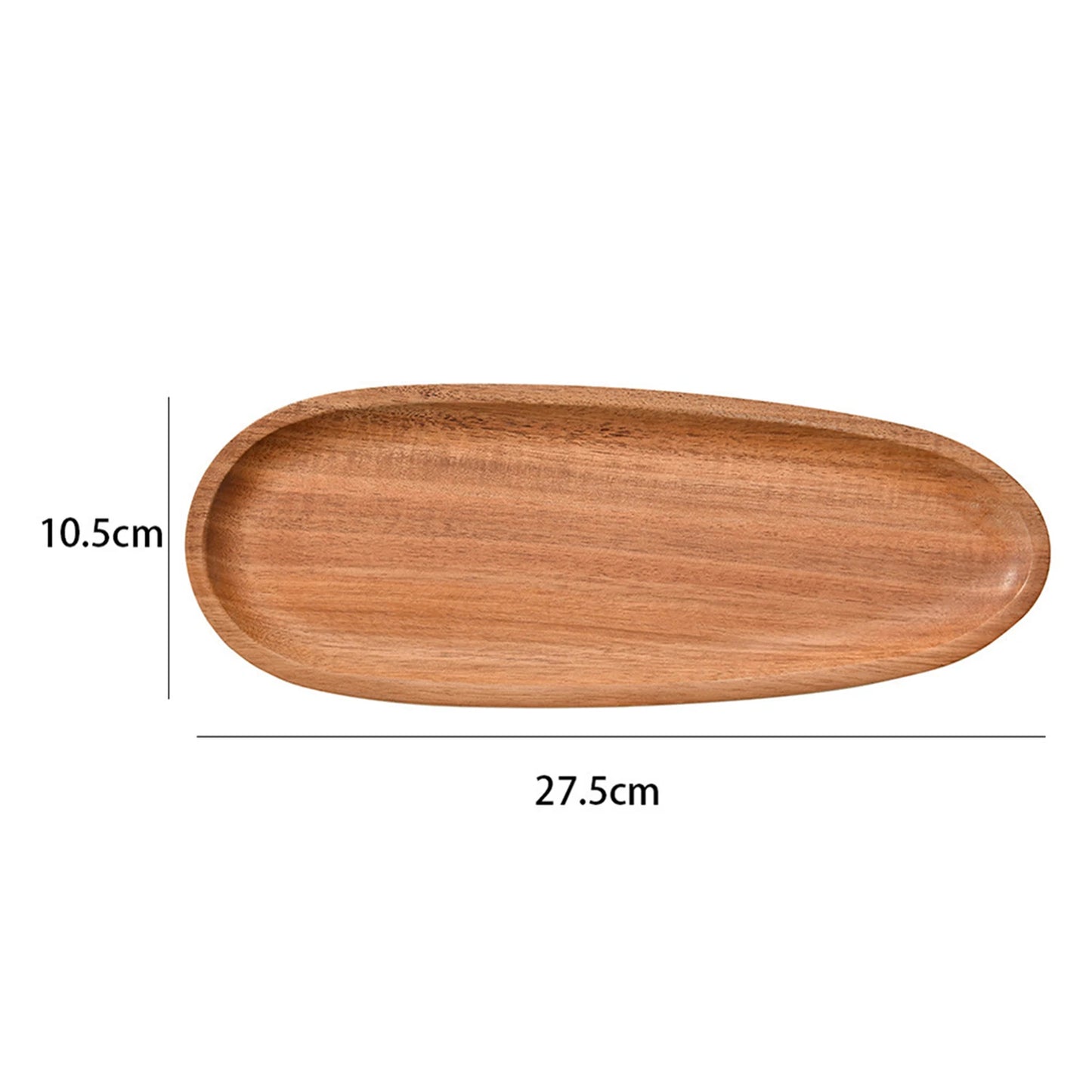 Irregular Oval Wood Tray