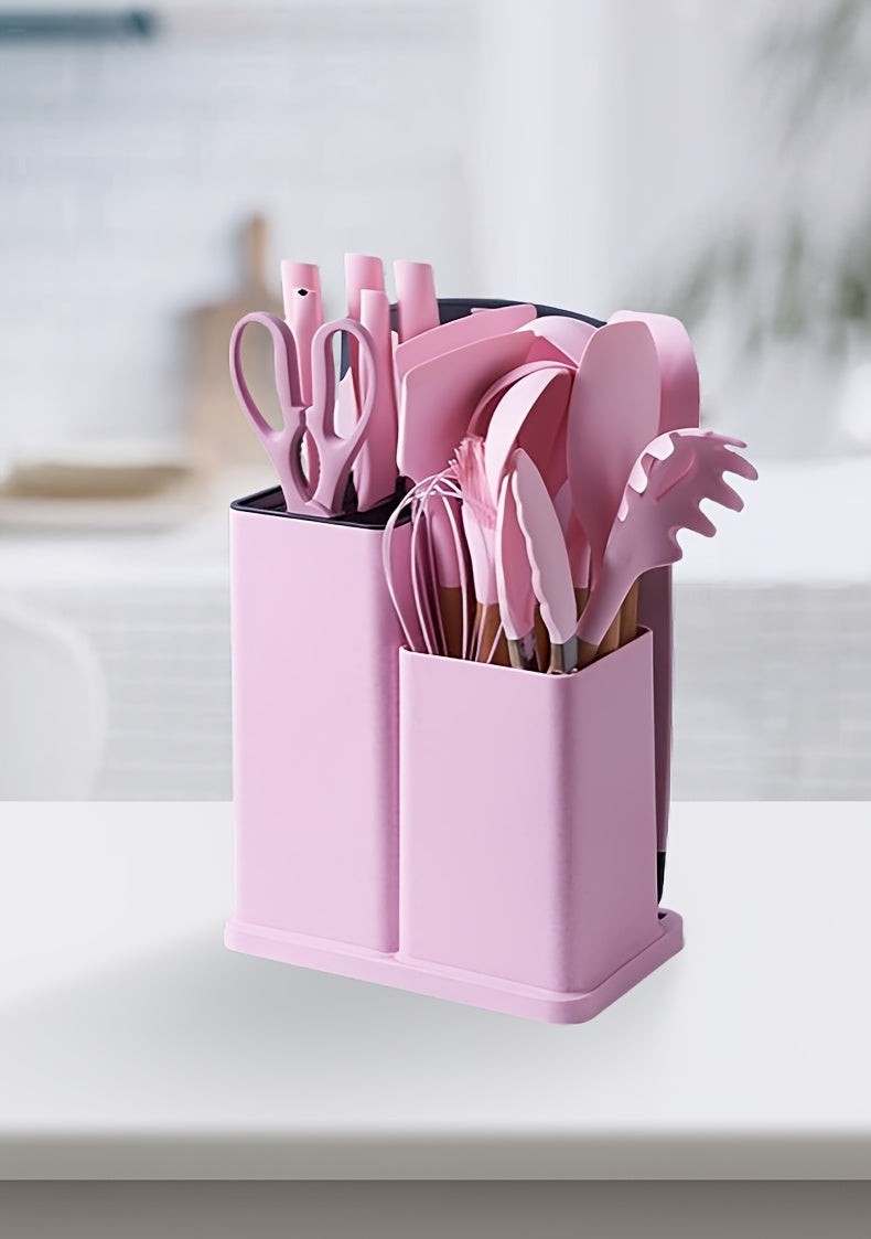 Silicone Utensils With Knives 19pc