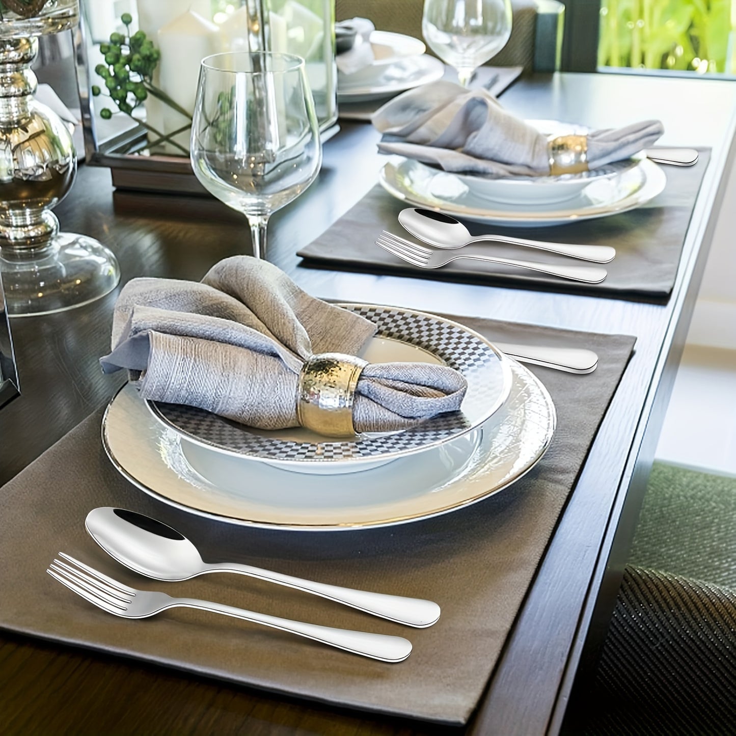 Black Gold Flatware 60pc