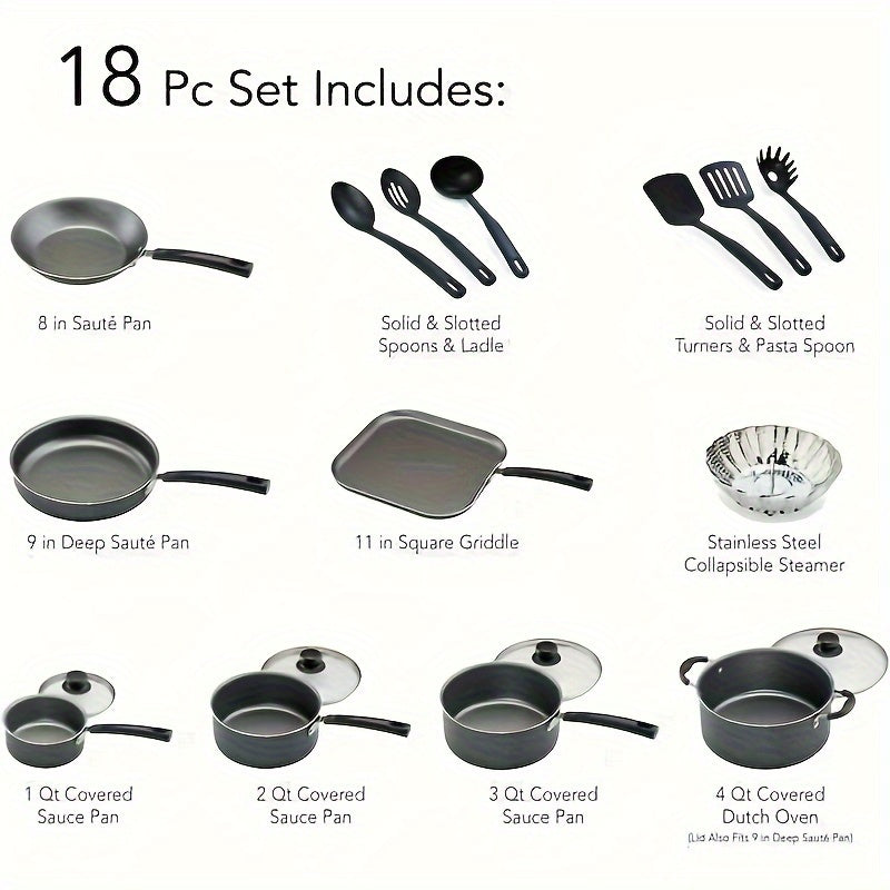 Nonstick Cook Set 18pc