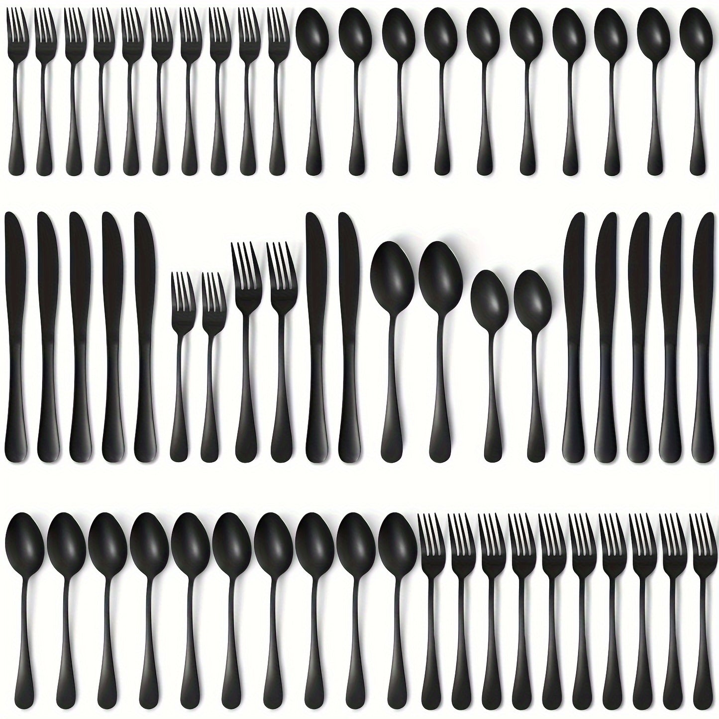 Black Gold Flatware 60pc