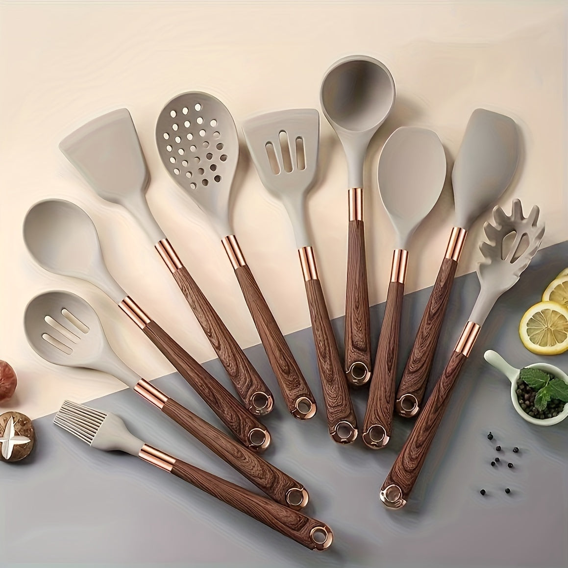 Silicone Utensils With Stand 33pc