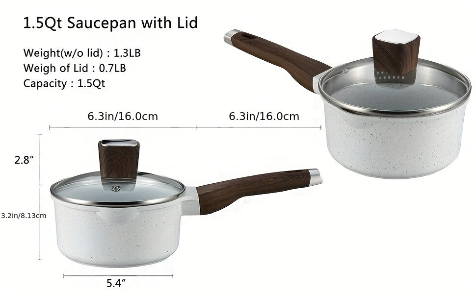 White Granite Cookware 13pc