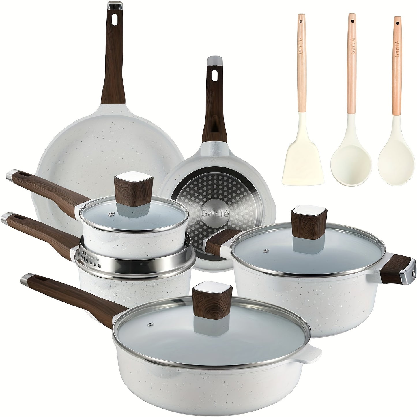White Granite Cookware 13pc