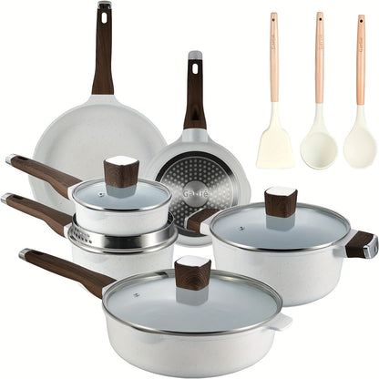 White Granite Cookware 13pc