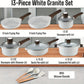 White Granite Cookware 13pc