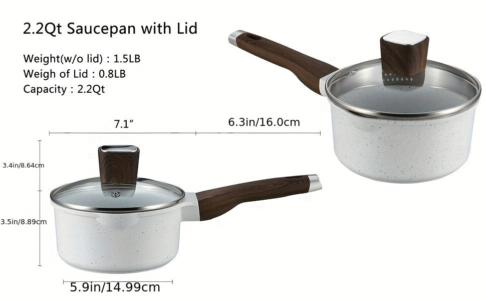 White Granite Cookware 13pc