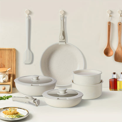 White Granite Cookware 12pc Set