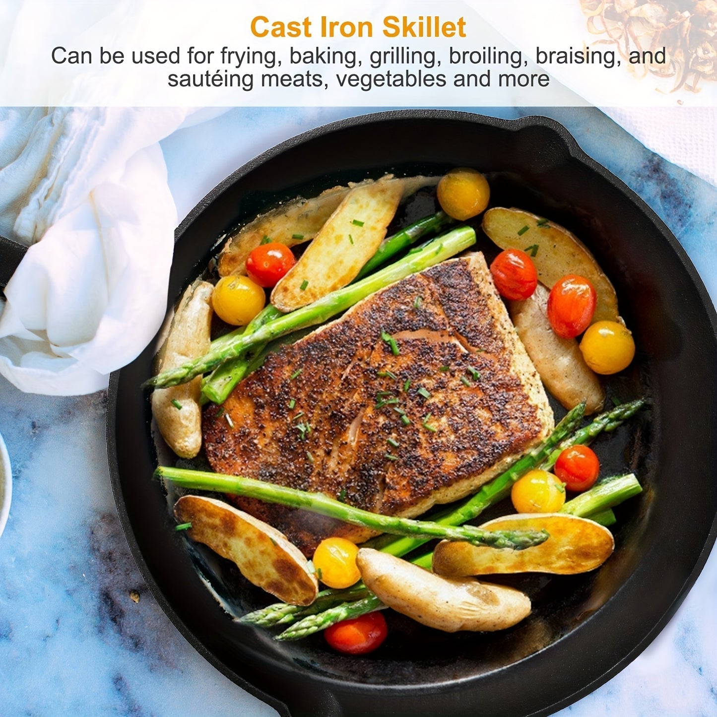 Cast Iron Skillet Set 3pc