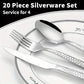 Hammered Stainless Flatware 20pc