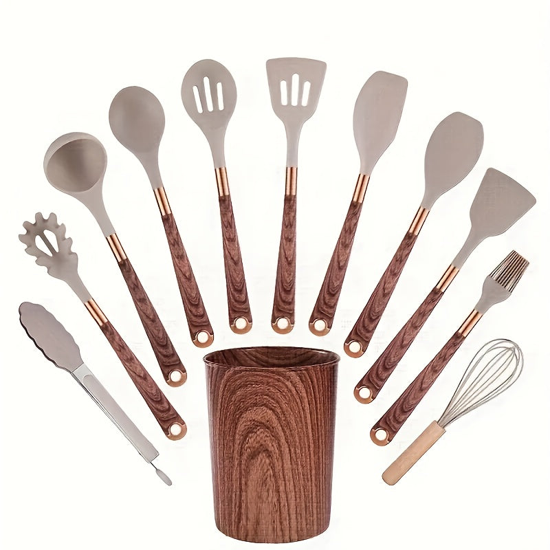 Wood Grain Utensil Set 10pc